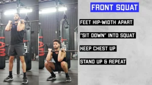 workout for leg day - front squat
