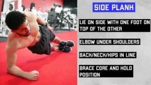 side plank lie on side with one foot on top of the other
