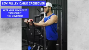Low pulley cable crossover for upper chest